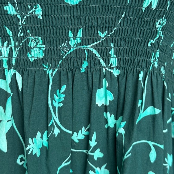 Hill House Home The Ellie Nap Midi Dress in Emerald Green Botanical Print XS - Picture 10 of 12